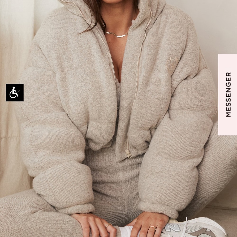 OPAL KNIT C SHAPE PUFFER JACKET